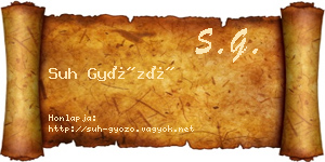 Suh Győző névjegykártya